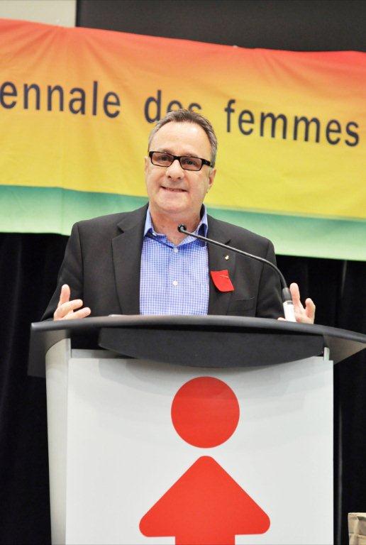 Photo de Daniel Boyer, secrétaire général de la FTQ et président du Comité mixte sur le portait des femmes à la FTQ