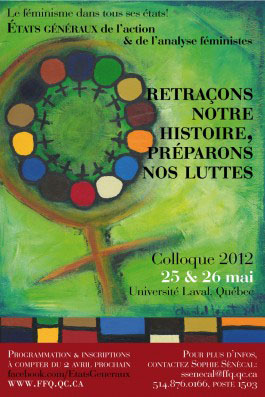 Affiche États généraux de l'action et l'analyse féministes - colloque 2012