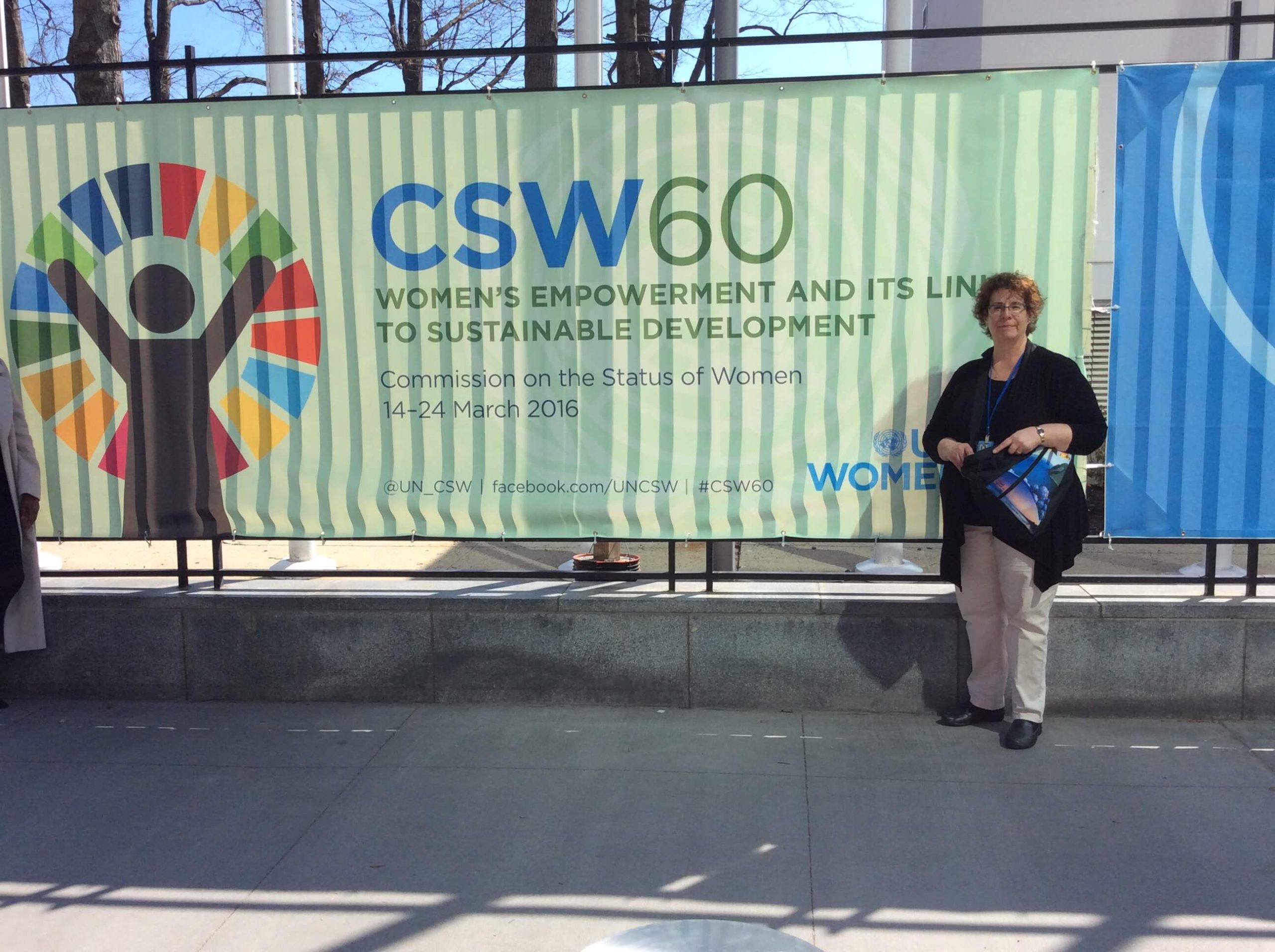 Marcelle Perron, vice-présidente représentant les femmes de la FTQ fait partie de la délégation syndicale canadienne.